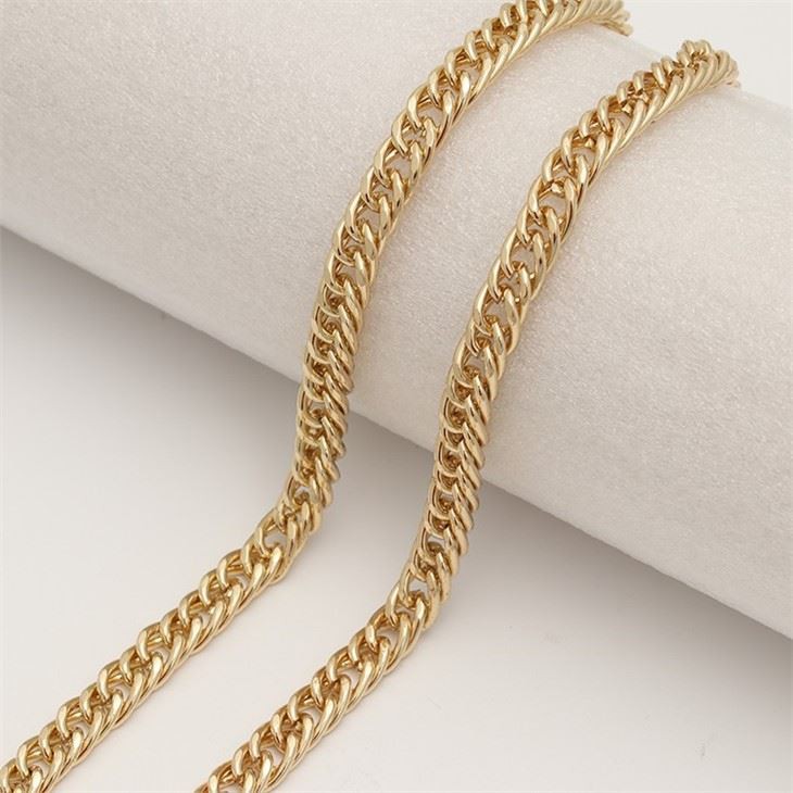 Heavy Duty Handbag Chain Double Layer Thickened Dog Chain Aluminium Bag Chain