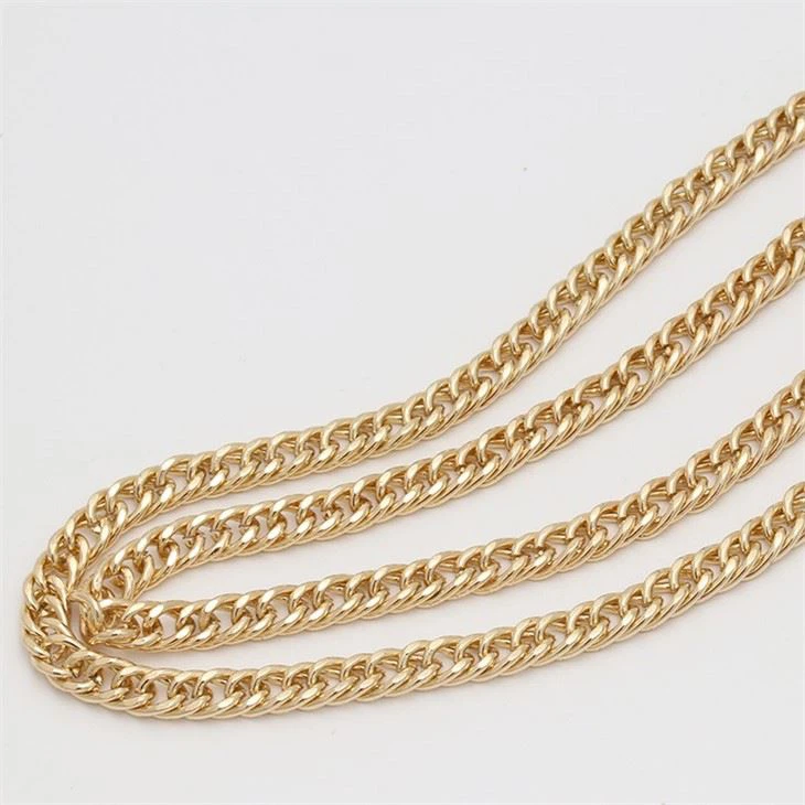 Heavy Duty Handbag Chain Double Layer Thickened Dog Chain Aluminium Bag Chain