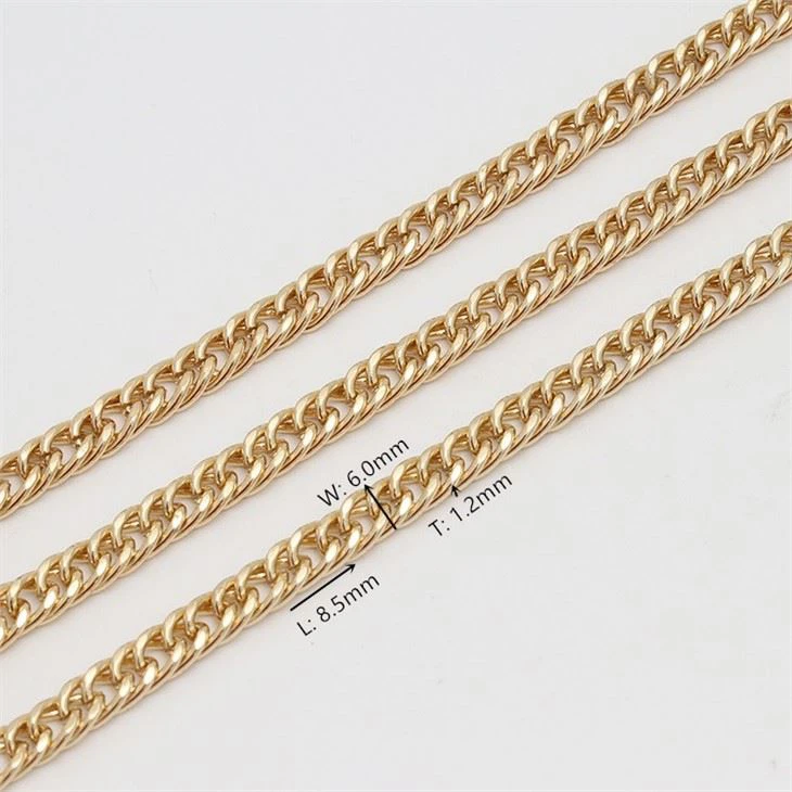 Heavy Duty Handbag Chain Double Layer Thickened Dog Chain Aluminium Bag Chain