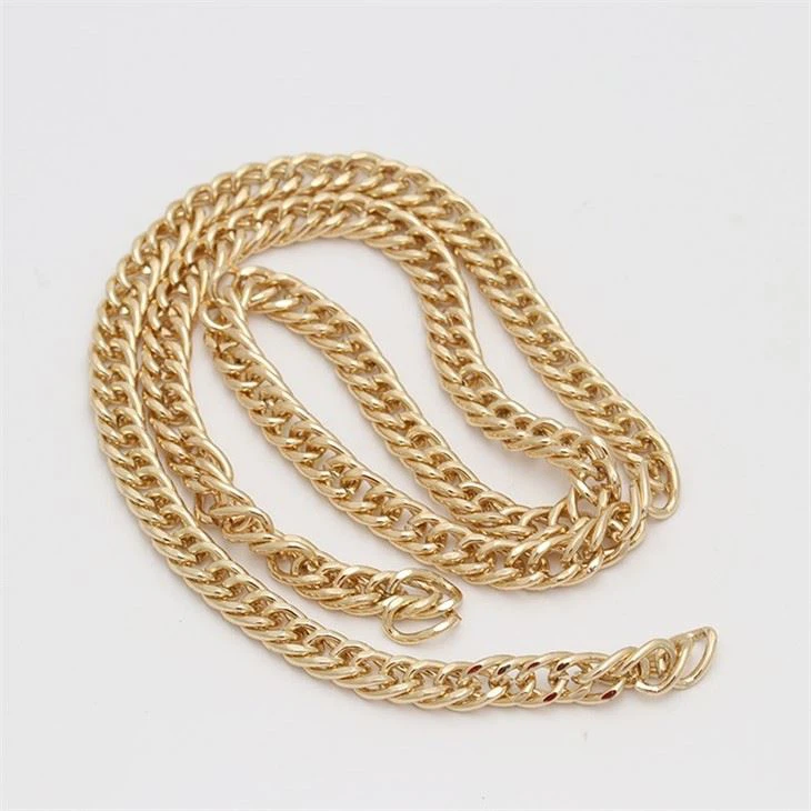 Heavy Duty Handbag Chain Double Layer Thickened Dog Chain Aluminium Bag Chain