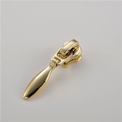 Gold Zinc Alloy Metal Zipper Slider For Garment Zipper bottom stop