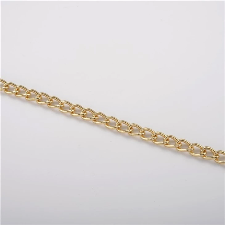 Transparent Bag Handle Chain Handbag Strap Chain Solid Gold Link Chain
